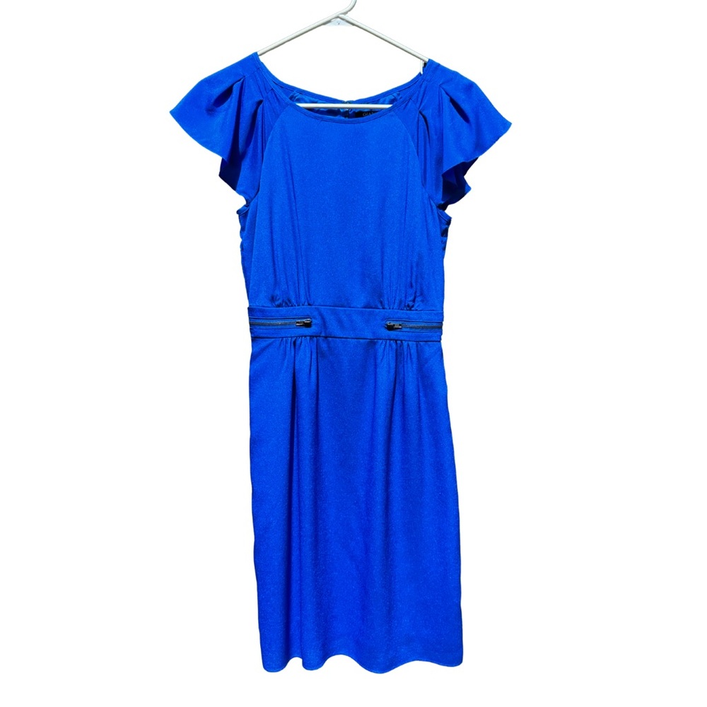 Gianni Bini Royal Blue Cocktail Dress with Flutter Sleeves